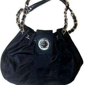Kate Spade Black Shoulder Bag with Gold Chain